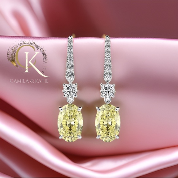 Camila&Katie Jewelry - Fancy Yellow Lab Diamond Dangle Earrings